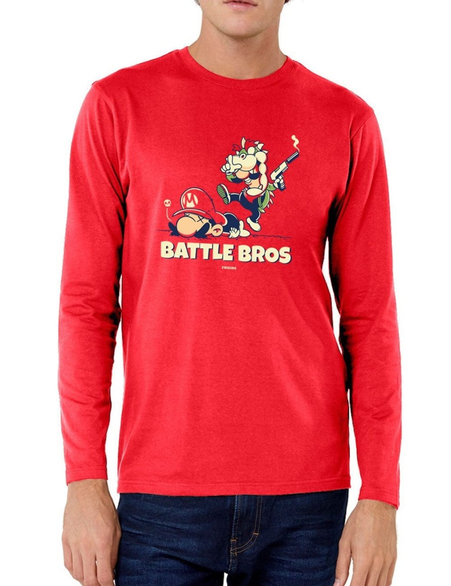 Friking Battle Bros - 199 | Camisetas Manga Larga Hombre