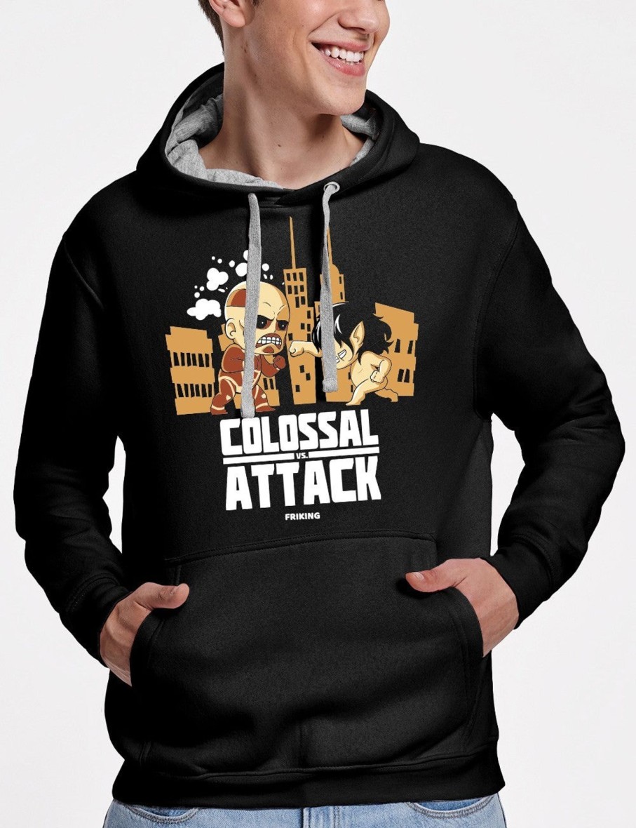 Friking Colossal Vs Attack - 9 | Sudaderas Con Capucha Uni