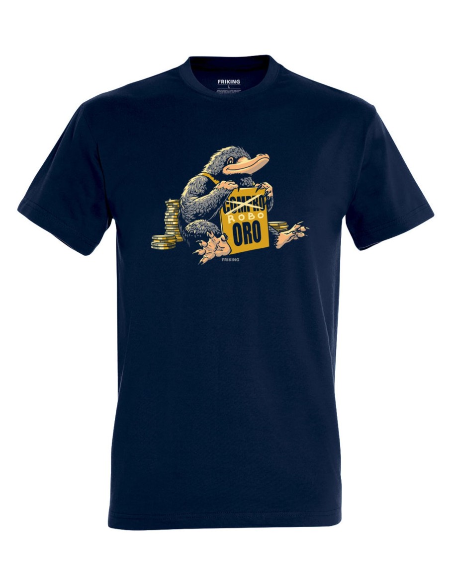 Friking Robo Oro | Camisetas Tallas Grandes