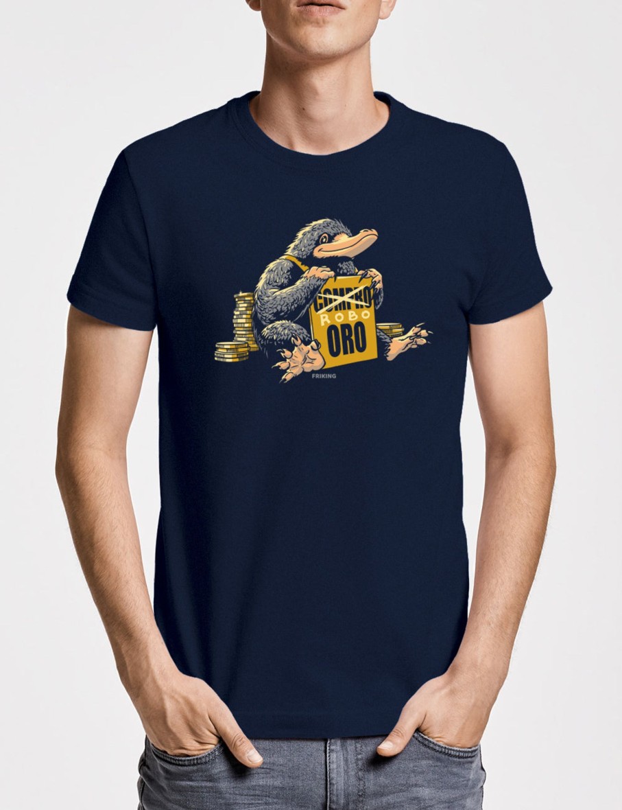 Friking Robo Oro | Camisetas Tallas Grandes