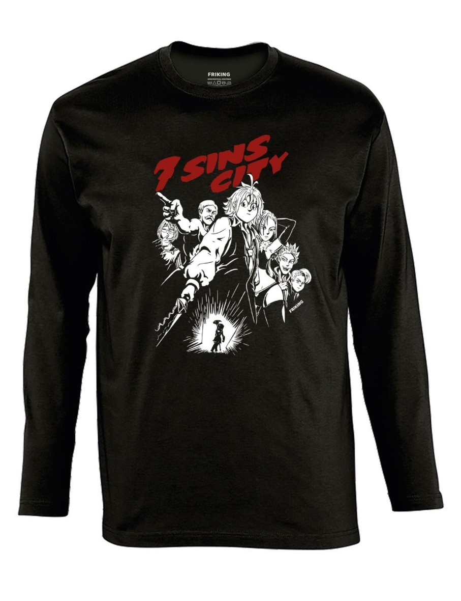 Friking 7 Sins City - 489 | Camisetas Manga Larga Hombre