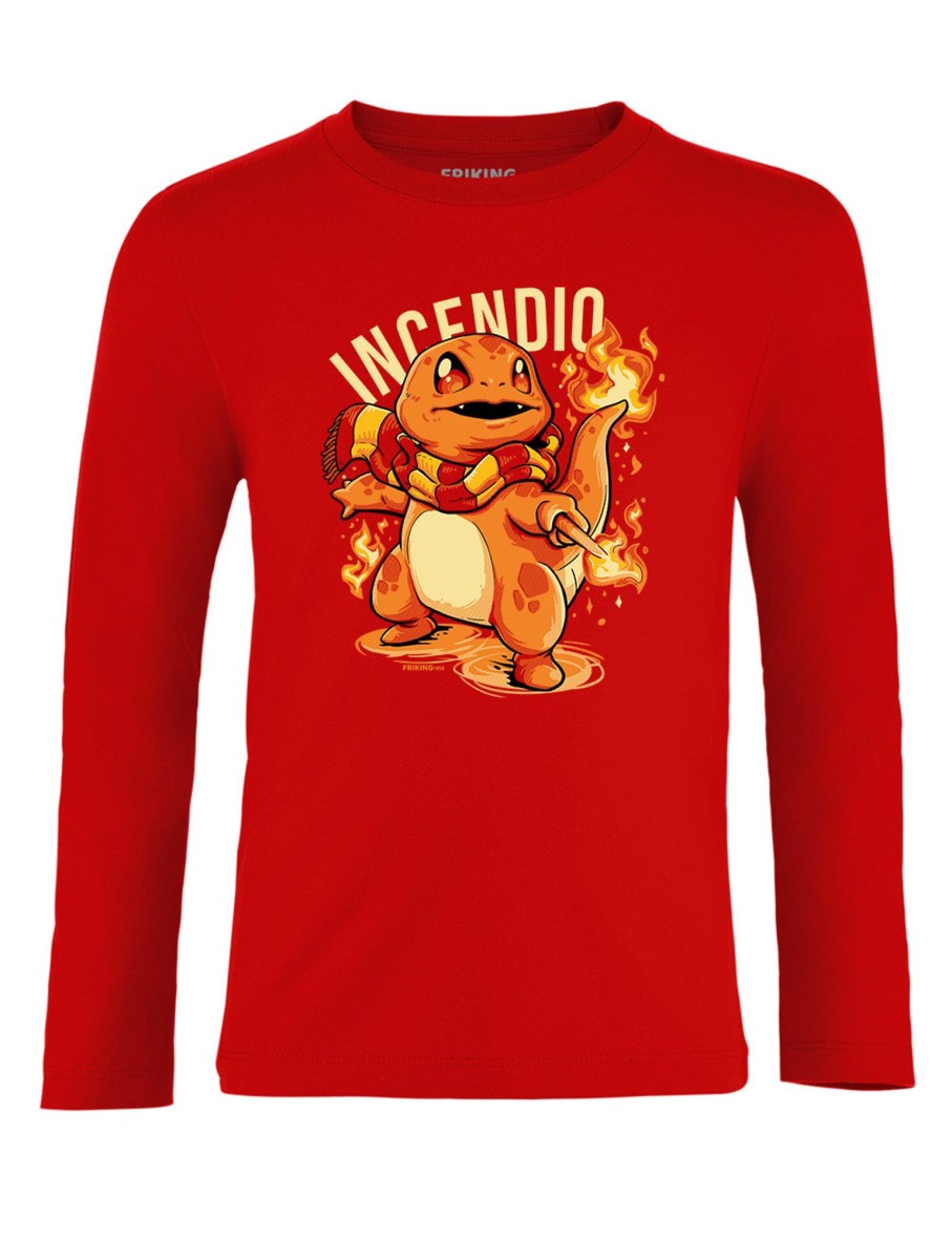 Friking Fire Wizard Monster - 195A | Camisetas Manga Larga Nino