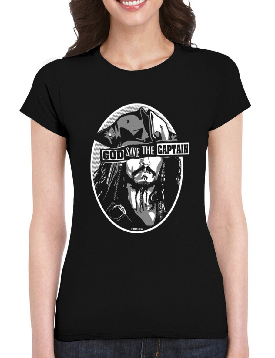 Friking God Save The Captain - 399 | Camisetas Mujer