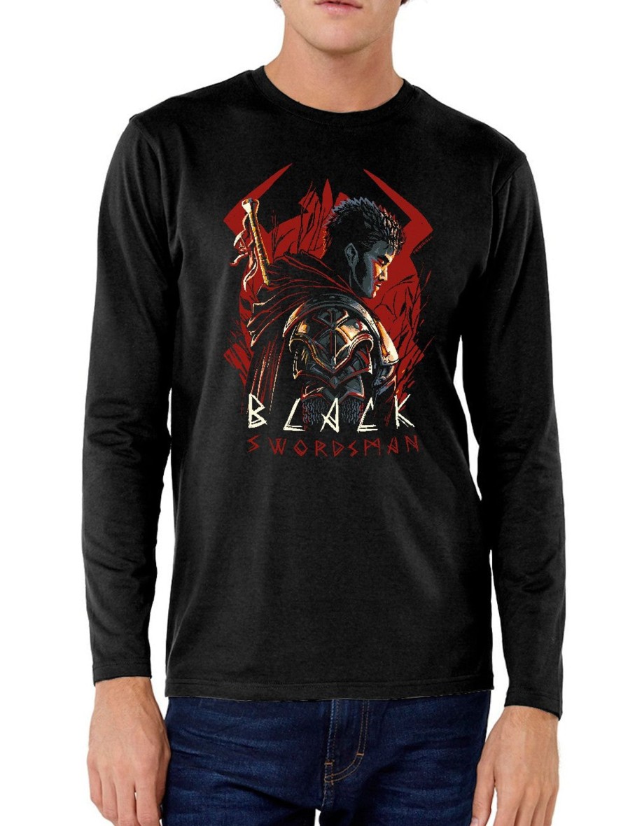 Friking Black Swordsman - 653 | Camisetas Manga Larga Hombre