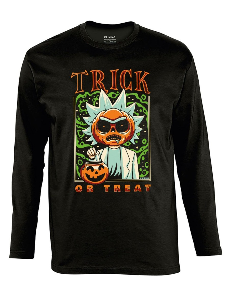 Friking Trick Or Treat - 477 | Camisetas Manga Larga Hombre