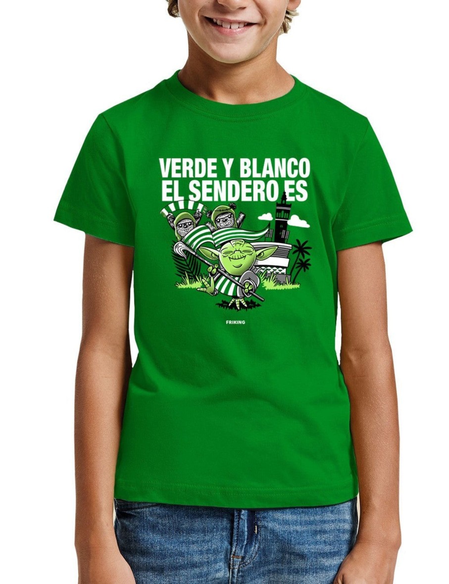 Friking Verde Y Blanco El Sendero Es - 153 | Camisetas Nino