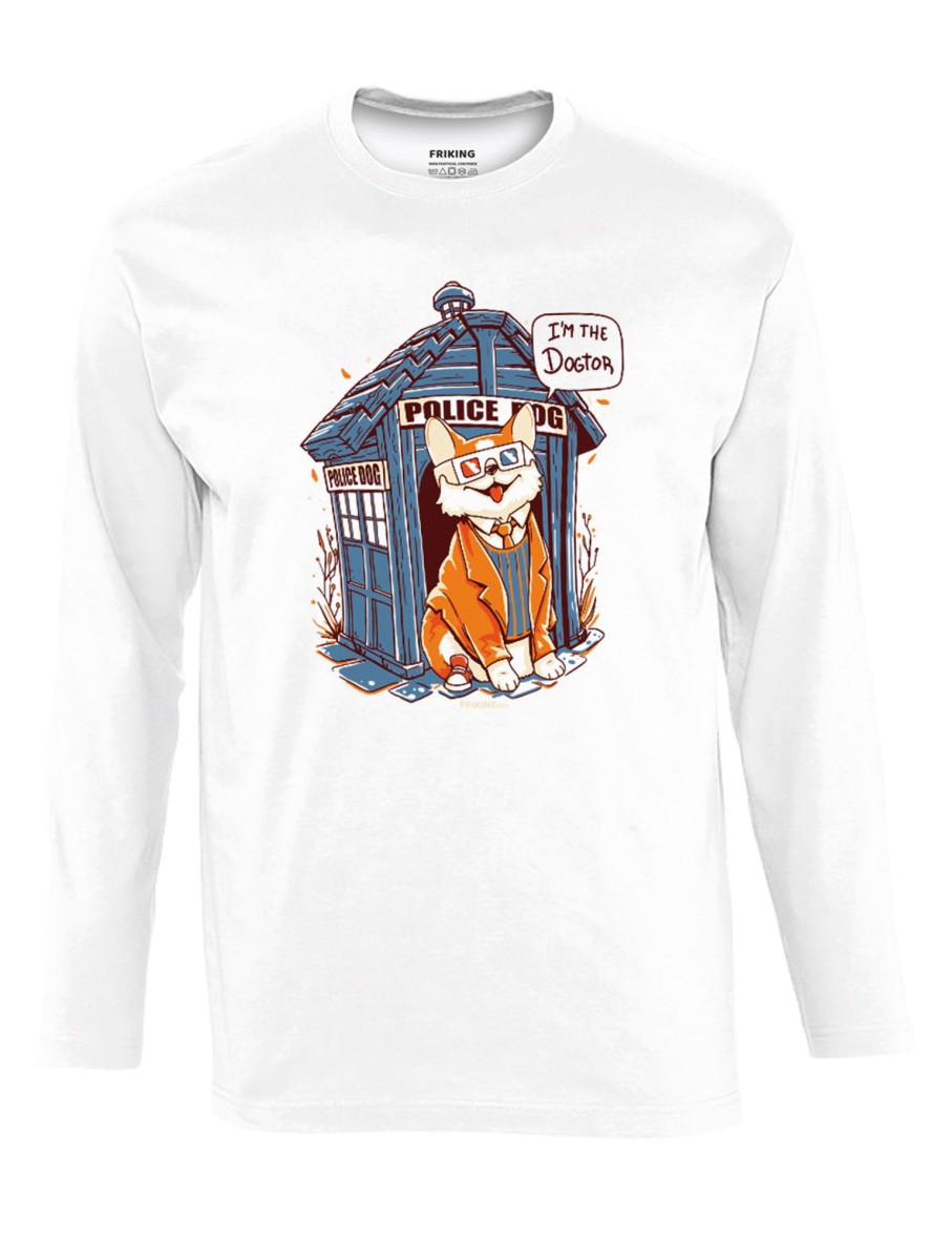 Friking Dogtor Who - 225A | Camisetas Manga Larga Hombre