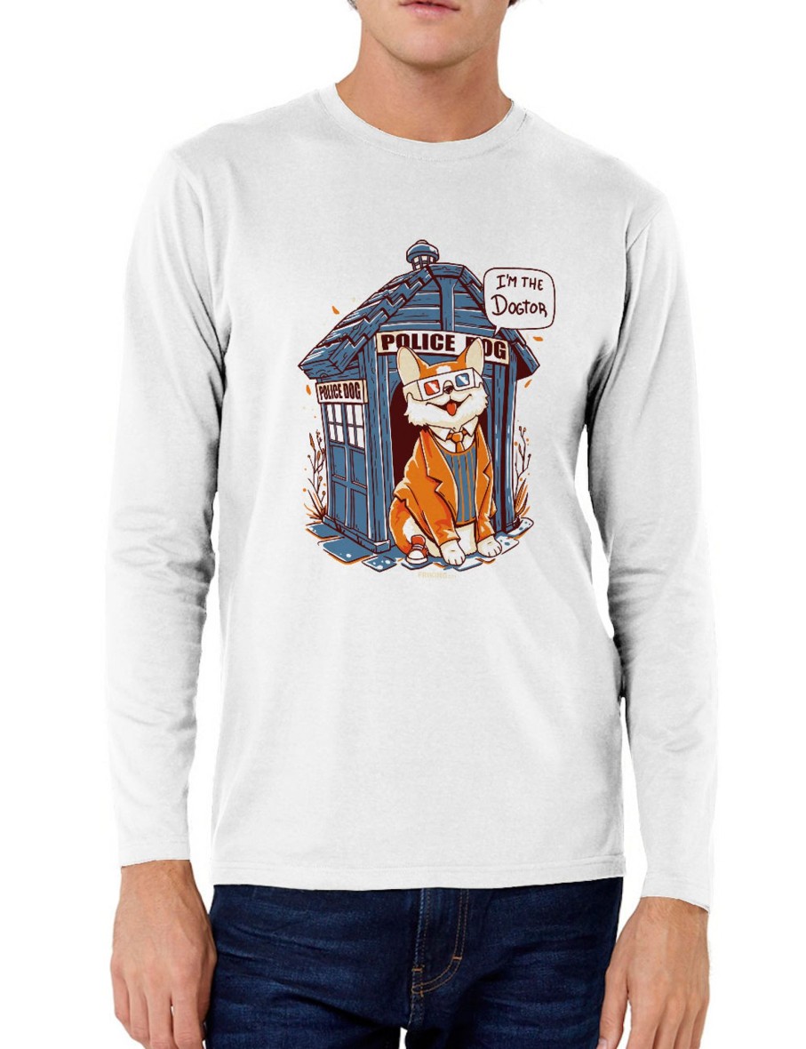 Friking Dogtor Who - 225A | Camisetas Manga Larga Hombre