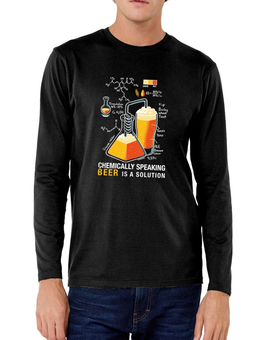 Friking Beer Is A Solution - 306A | Camisetas Manga Larga Hombre