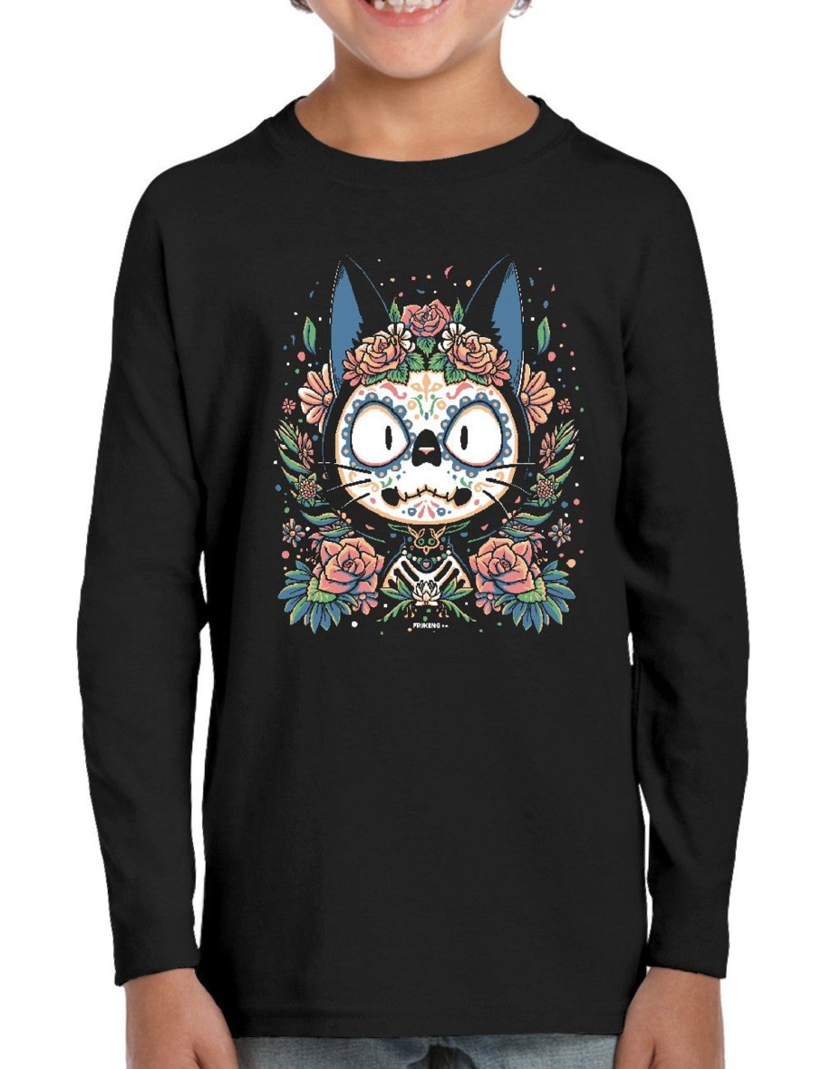 Friking Cat-Rina - 656 | Camisetas Manga Larga Nino