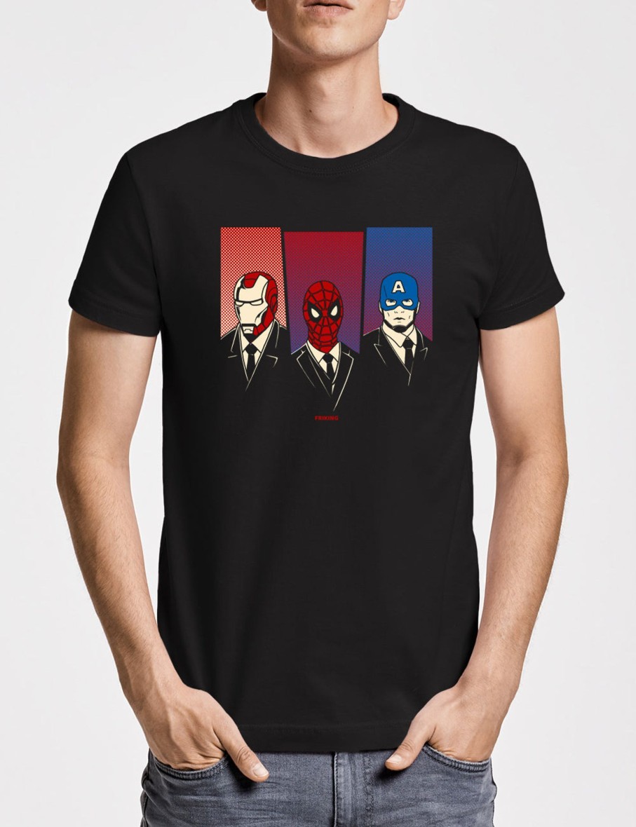 Friking Heroes In Suit | Camisetas Tallas Grandes