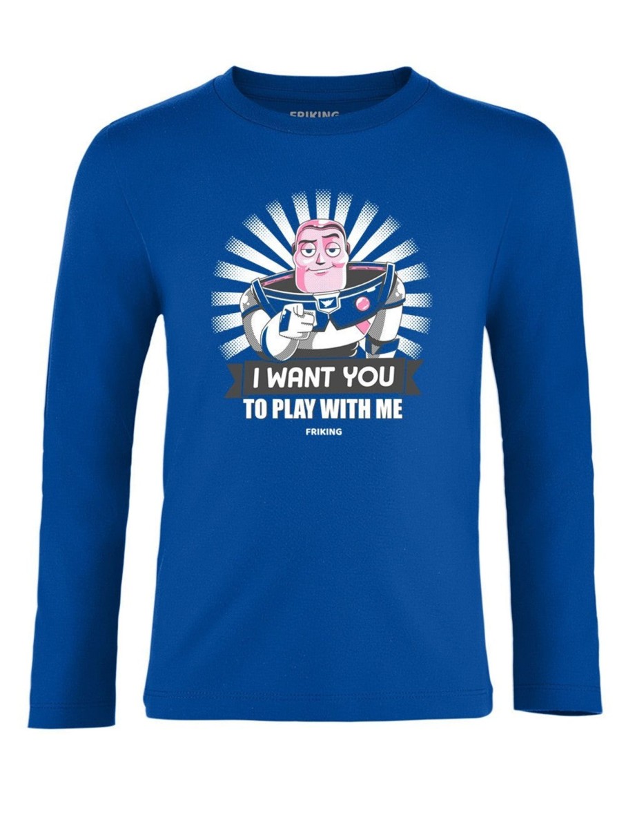 Friking I Want You To Play With Me - 203 | Camisetas Manga Larga Nino