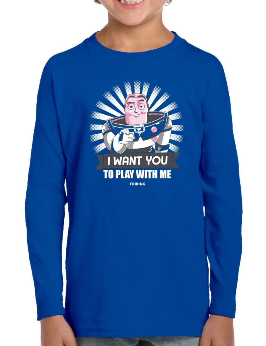 Friking I Want You To Play With Me - 203 | Camisetas Manga Larga Nino