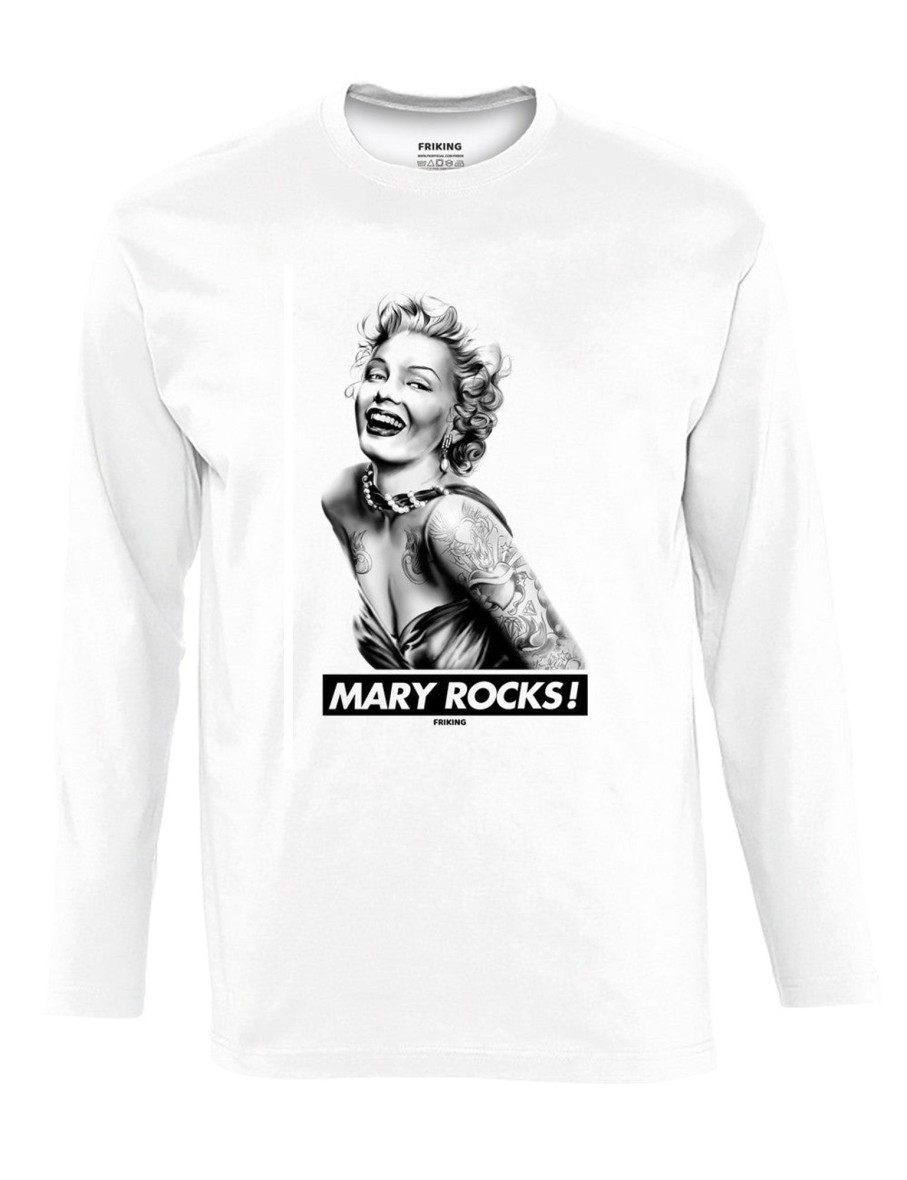 Friking Mary Rocks - D 206 | Camisetas Manga Larga Hombre