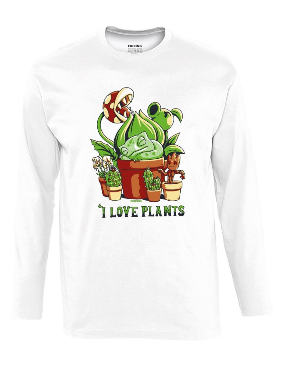 Friking I Love Plants - 563 | Camisetas Manga Larga Hombre