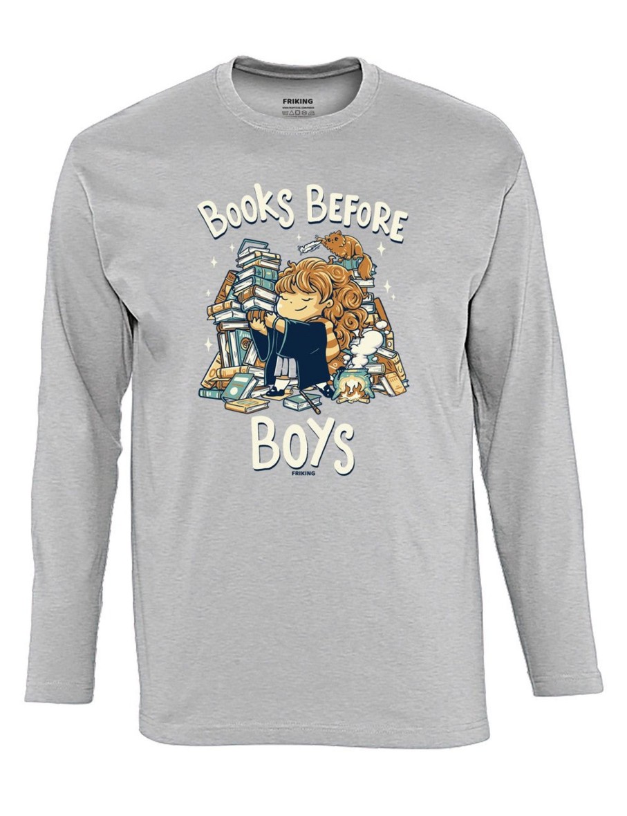 Friking Books Before Boys - 277 | Camisetas Manga Larga Hombre