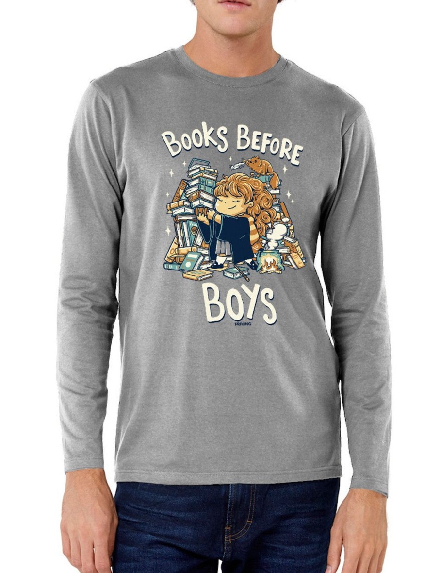 Friking Books Before Boys - 277 | Camisetas Manga Larga Hombre