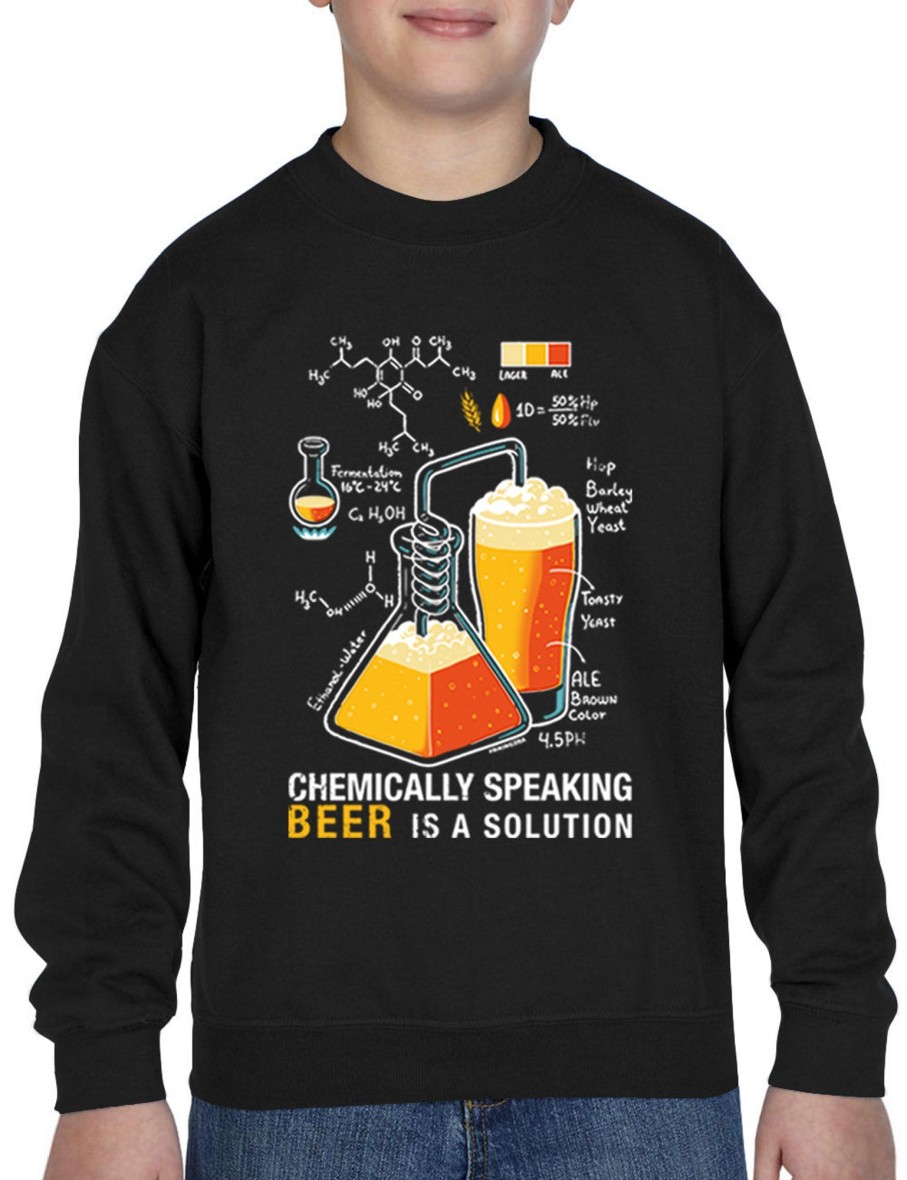 Friking Beer Is A Solution - 306A | Sudaderas Sin Capucha Nino