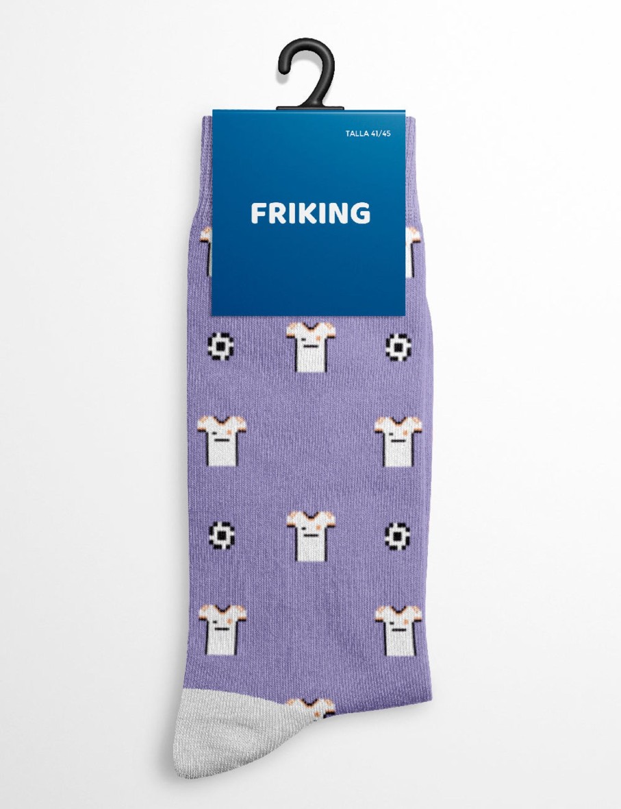 Friking Calcetines Friking - Equipo Blanco Y Dorado | Calcetines