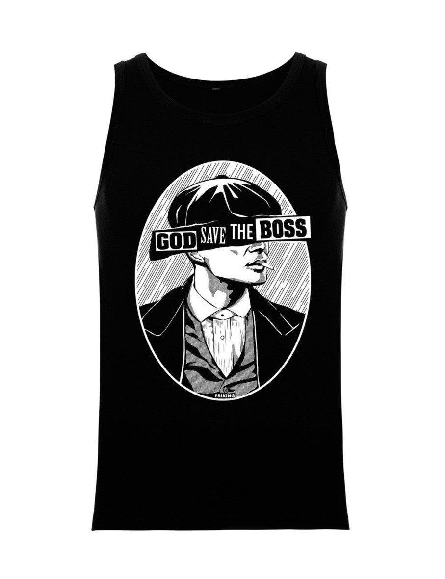 Friking God Save The Boss - 369 | Camisetas De Tirantes