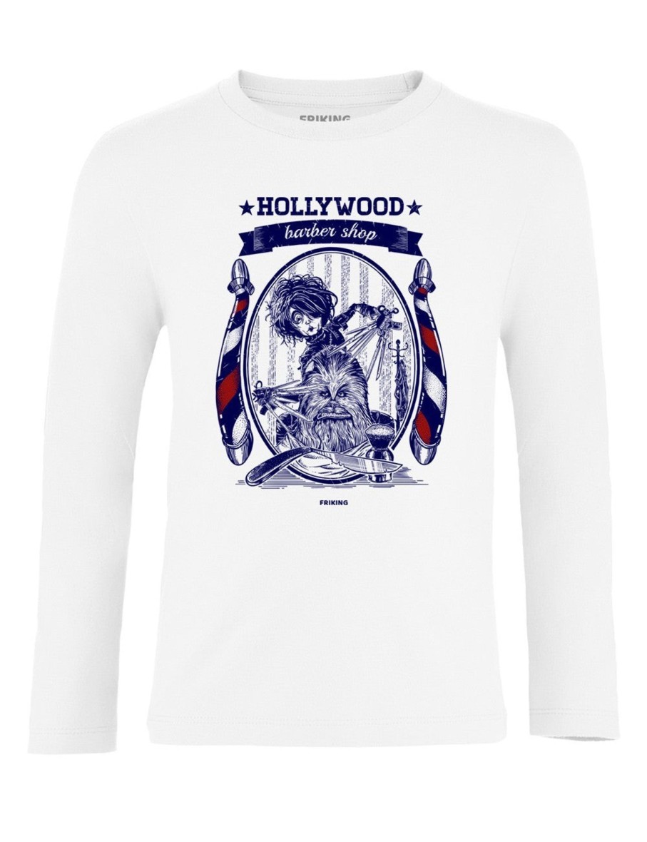 Friking Hollywood Barber Shop - 70 | Camisetas Manga Larga Nino