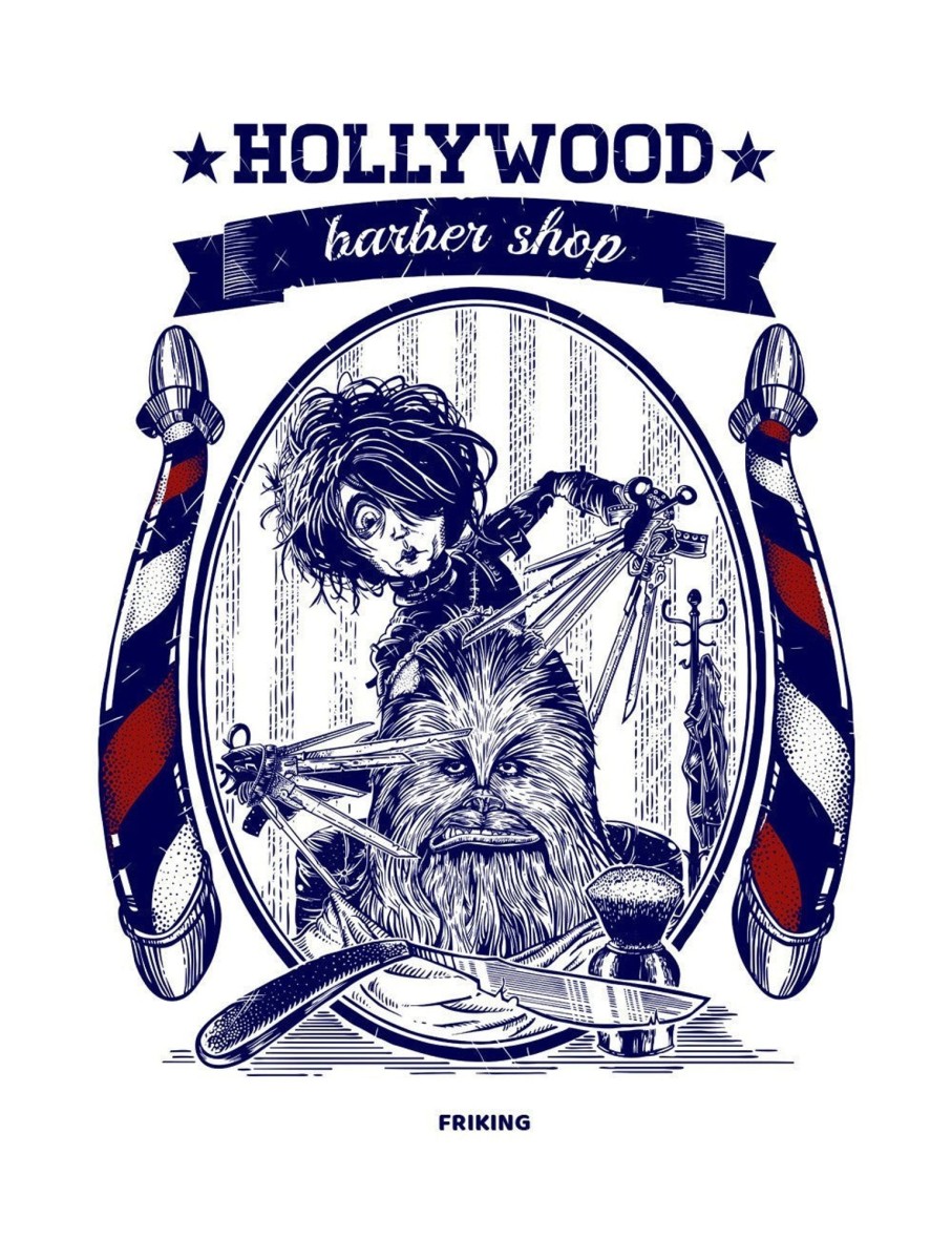 Friking Hollywood Barber Shop - 70 | Camisetas Manga Larga Nino