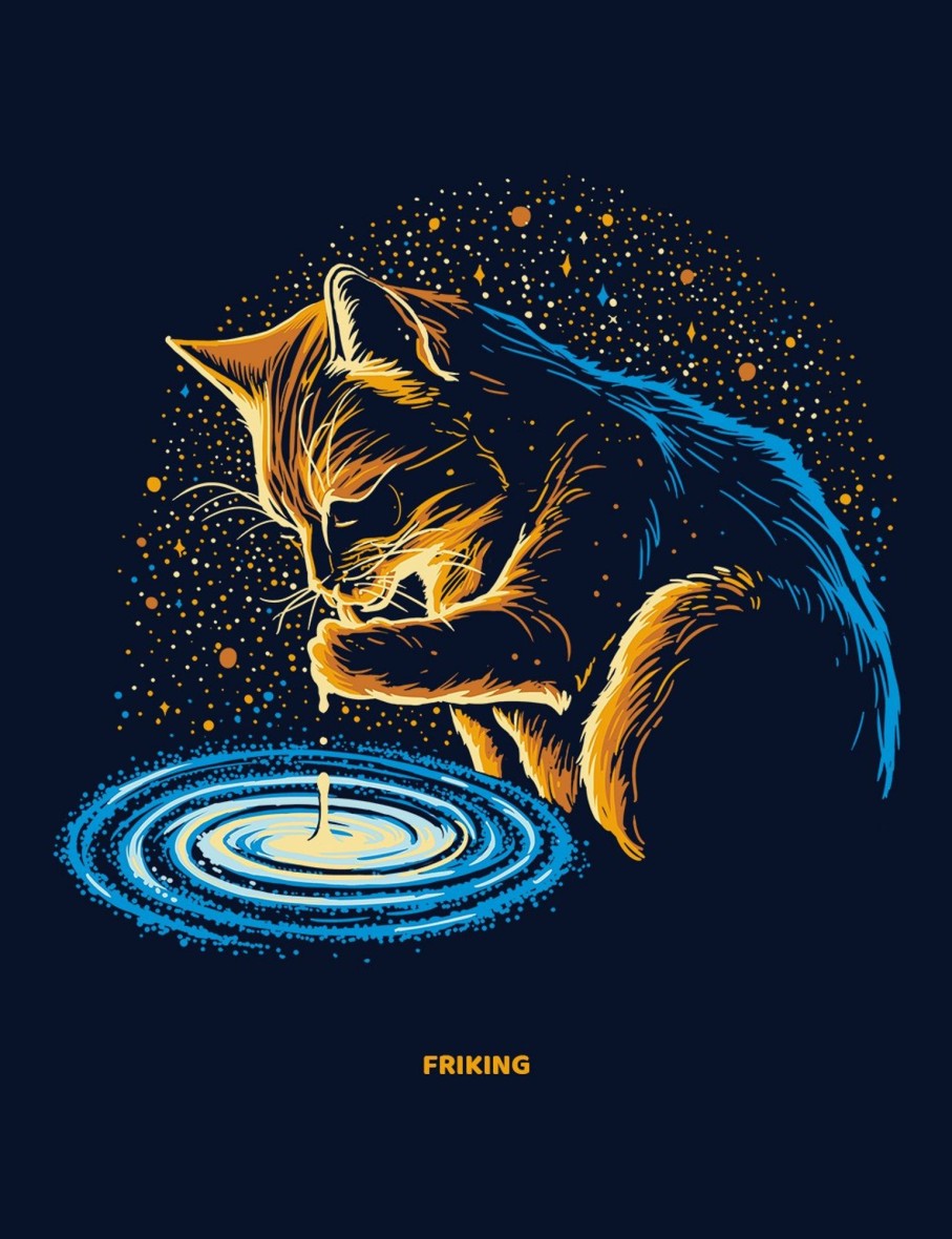 Friking Drinking Cat - 667 | Saquitos