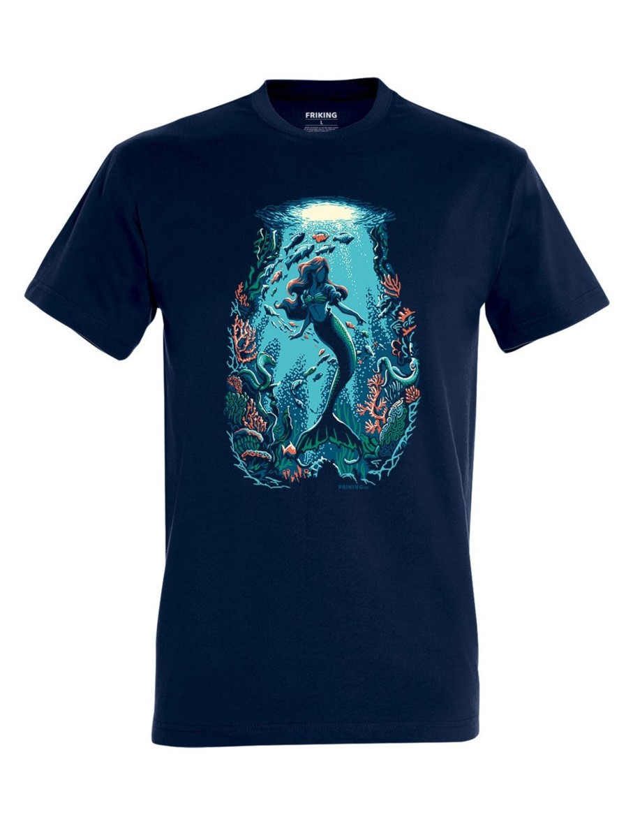 Friking Mermaid Silhouette - 680 | Camisetas Hombre