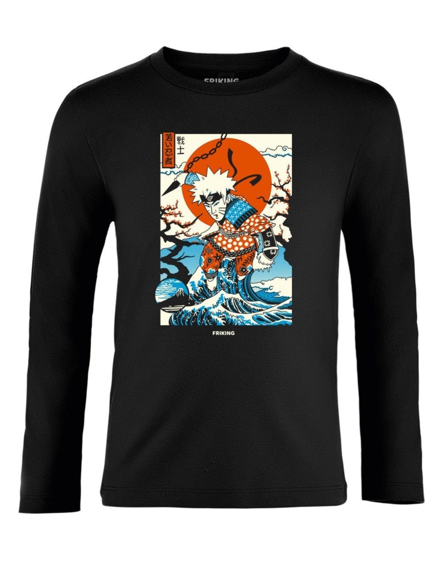 Friking Ukiyo-E Ninja - 92 | Camisetas Manga Larga Nino