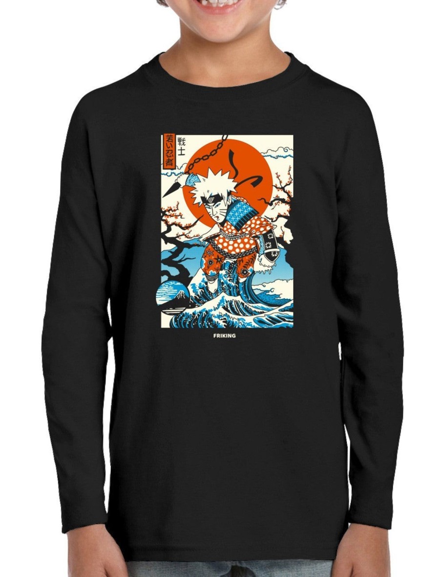 Friking Ukiyo-E Ninja - 92 | Camisetas Manga Larga Nino