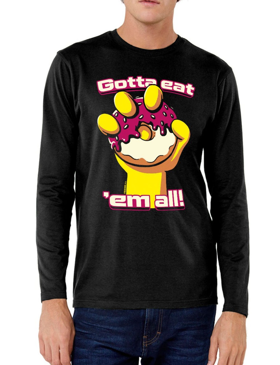 Friking Gotta Eat ´Em All - 201A | Camisetas Manga Larga Hombre